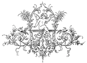 Waving angel sitting on a bench