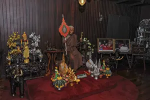Wax figure of former temple leader of Wat Chalong Buddhist Monk Luang Pho Chaem