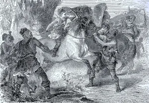 Weapons training at the time of the ancient Germanic tribes
