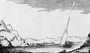 A weather column observed in Konigswinter on the Rhine on June 1