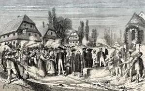 Wedding, Alsace, France, 19th century, Europe