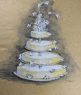 Wedding cake, design flower decoration for wedding