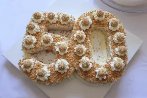 Wedding cake, golden wedding anniversary