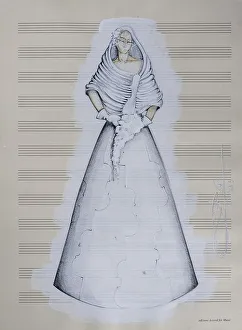 Wedding dress, fashion sketch, fashion design
