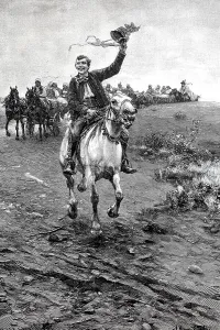 Wedding rider in Poland, leading the bridal procession