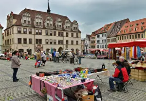 Weekly market, market place, Naumburg