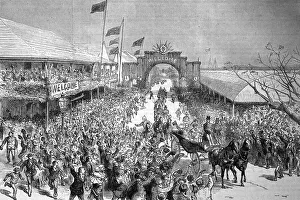 The welcome to the princess Louise at Hamilton
