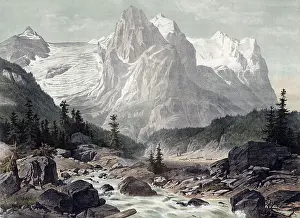 Wellhorn, mountain in the Bernese Alps and Wetterhorn