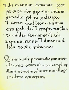 Wessobrunn prayer, written about 790