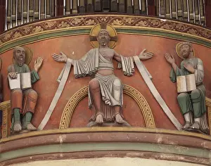 West gallery, Christ and apostles