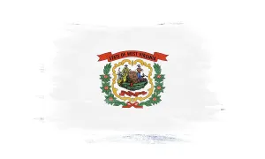 West Virginia state flag brush stroke