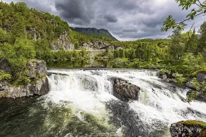 The western Norway. The seething waterfall - threshold on the river Bioreio
