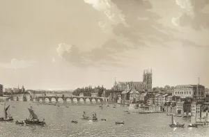 Westminster Bridge, London, England, ca 1745
