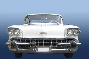 White cadilla exempted - classic cadillac car