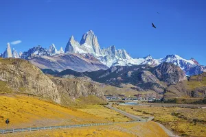 The white top of Fitzroy rocks covered the midday sun