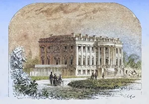 The White House in Washington DC in the 1870s