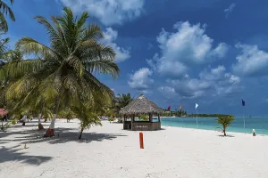 White sand beach on Bangaram island