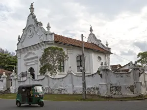 Whitewashed building Dutch Reformed Church historic town of Galle