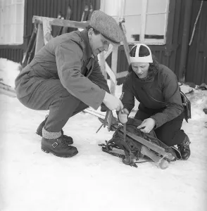 She who tracks the mountain weather. It is the weather observer Anna-Lisa Wikdahl in Riksgraensen in northern Sweden that six times a day is out doing her measurements and reading the instruments