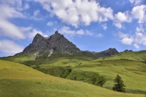 The Widderstein (2533 m) at the Hochtannberg Pass in Vorarlberg