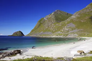 Wide sandy beach and crystal clear water