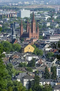 Wiesbaden with neo-Gothic market church