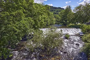 Wilde Gutach river, hills, hilly landscape