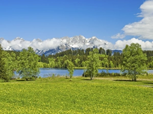 Category Mountain Landscapes Prints: Wilder Kaiser with Schwarzsee, Moorsee