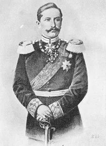 Wilhelm II with full name Friedrich Wilhelm Viktor Albert of Prussia (born 27 January 1859) (died 4 June 1941)