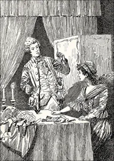 Wilhelm plays with his puppet theater