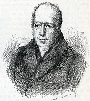 Wilhelm von Humboldt. Historical illustration from Otto von Leixner: Illustrated history of German literature