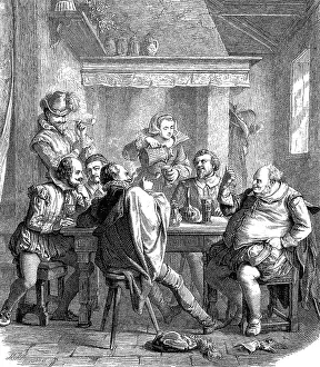 William Shakespeare with friends in the Mermaid tavern