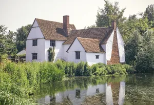 Willy Lott's Cottage, Flatford Mill, Suffolk, England, UK Juli 1972