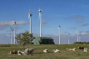 Wind farm near Lichtenau, wind turbines