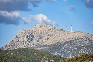 Wind turbines on the mountain, Peloponnese
