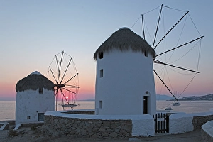 Windmills in Mykonos town, Mykonos island