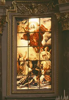 Window behind the altar, St. Saint, Saint