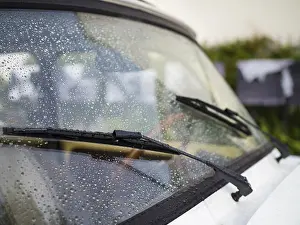 Windscreen wiper on a classic car oldtimer