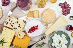 Wine and cheese platter, tasting and pairing