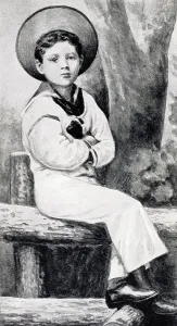 Winston S. Churchill 1874 to 1965 aged five from A Roving Commission by Winston S