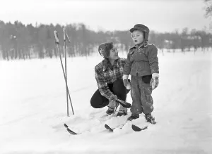 Winter in the 1940s. Actress Maerta Toren