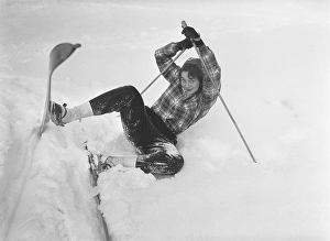 Winter in the 1940s. Actress Maerta Toren
