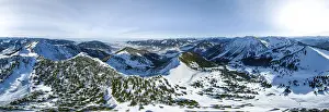 Winter, Alpine panorama with Aiplspitz