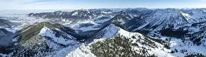 Winter, Alpine panorama with Aiplspitz