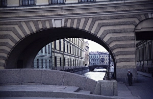 Winter canal, Zimnyaya kanavka, Saint Petersburg, Russia in 1971