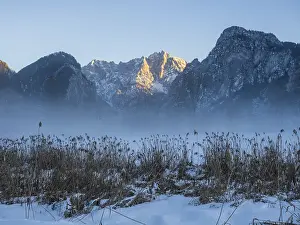Winter landscape in the fog, Gesaeuse entrance
