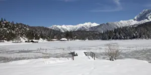Winter landscape, Lautersee, Karwendel Mountains