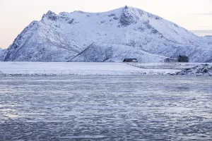 Winter landscape in Lofoten, Norway
