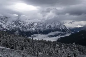 Category Mountain Landscapes Prints: Winter landscape in the mountains of the Dolomites