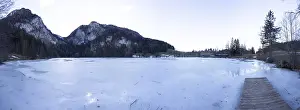 Winter mood, frozen Gleinkersee